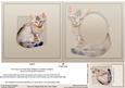 Cat on a Taupe Doily Matching 6in x 6in Insert