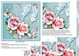 Roses and Flowers on a Lace Doily 6in x 6in Pyramage