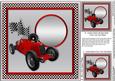 Vintage Red Racing Car Matching 8inx8in Insert Plate