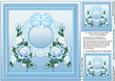 Blue Roses on a Fancy Mat Matching 8inx8in Insert Plate