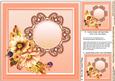 Peach Daisies on a Lace Doily Matching 8inx8in Insert Plate
