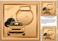 Gold Car on a World Map Matching 8inx8in Insert Plate