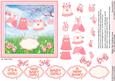 Baby Girl Clothes Line 6in x 6in Decoupage