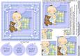 New Baby Boy with Teddy 6in x 6in Pyramage