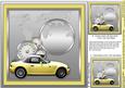 Yellow Sports Car with World Map 8in x 8in Insert Plate