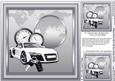 Sporty White Car Matching 8inx8in Insert Plate
