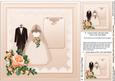 Wedding Attire with Coral Roses Matching 8x8in Insert Plate