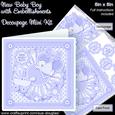 New Baby Boy with Embellishments 8inx8in Decoupage Mini Kit