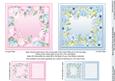 Blue and Pink with Butterflies 5in x 5in Insert Plates