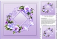 Lilac Spring Pansies on a Doily matching 8inx8in Insert Plate