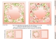 Peach Floral with Butterflies 5in x 5in Insert Plates
