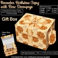 Gift Box November Birthstone Topaz with Bow Decoupage