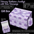 Gift Box February Birthstone Amethyst with Bow Decoupage