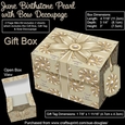 Gift Box June Birthstone Pearl with Bow Decoupage