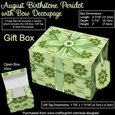 Gift Box August Birthstone Peridot with Bow Decoupage