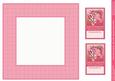 Pink Floral Spray with Bow 8"x8" Insert Plate & Backplate