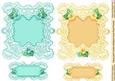 Aqua and Lemon Antique Lace Card Fronts