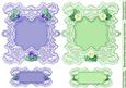Blue and Green Antique Lace, Card Fronts