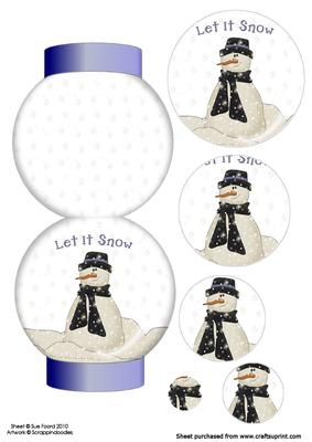 Let It Snow Snowglobe -shaped Card