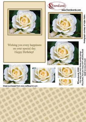 Cream Rose Birthday Pyramid