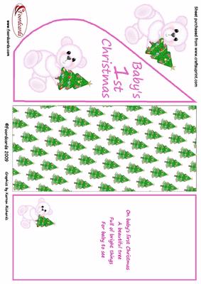 Baby Girl First Christmas- Teardrop Cascade