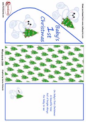 Baby Boys First Christmas- Teardrop Cascade