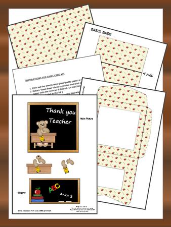 Thank You Teacher Easle Card Kit