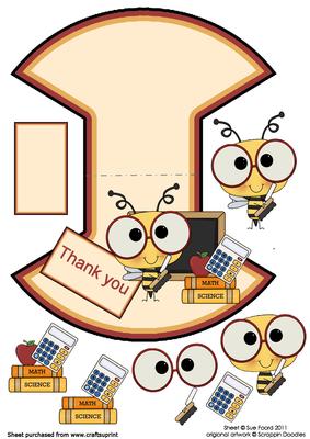 Thank You Teacher Wobble Card