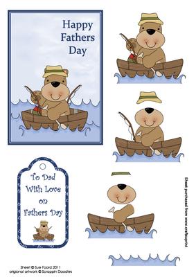Fathers Day Fishing Topper