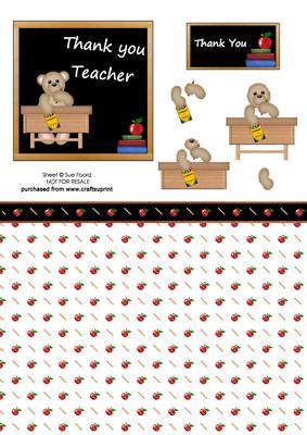Thank You Teacher Topper and Tag