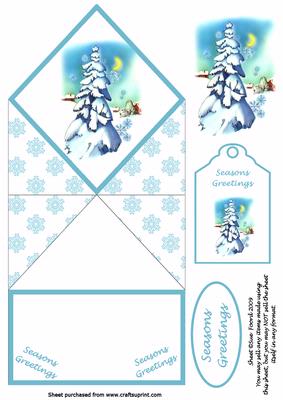 Winter Scene Diamond Top