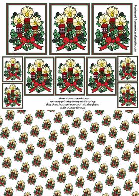 Stained Glass Christmas Candle Toppers