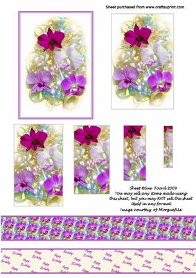Orchid with Ribbon Pyramid
