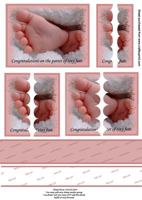 Tiny Feet- Pink Wavy Stacker