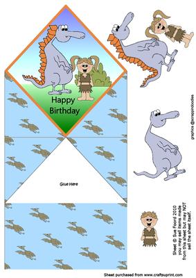 Dino Lizzy Prehistoric Diamond Card