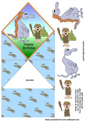 Dino Larry Prehistoric Diamond Card