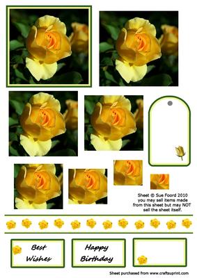 Yellow Rose Pyramid Topper