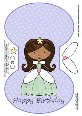 Princess in Green Over the Edge Wobble Card