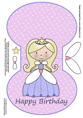 Princess in Purple Over the Edge Wobble Card