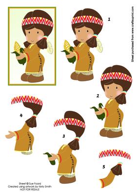 Little Indian Girl with Corny Gift