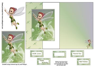 Forest Fairy Foldback Card