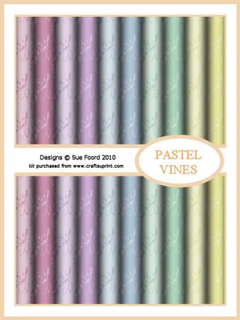 Pastel Vines Background Kit