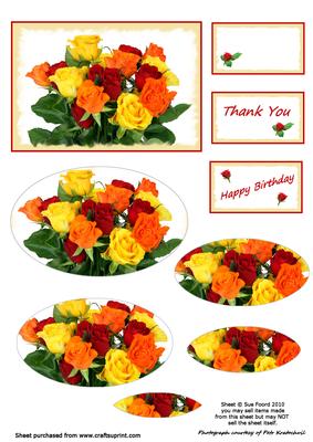 Roses Oval Pyramid Topper