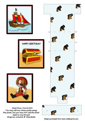 Pirate Birthday Treasure Waterfall Sheet