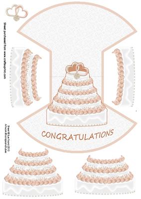 Wedding Cake 'over the Edge' Wobble Card