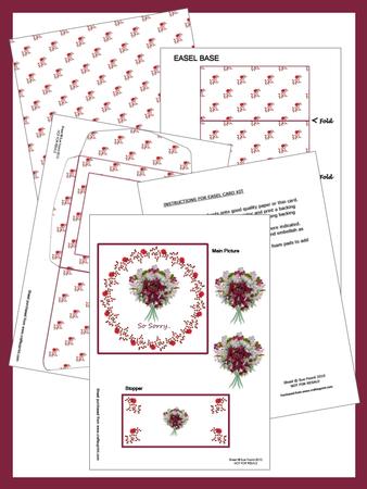 So Sorry - Floral Easel Card Kit