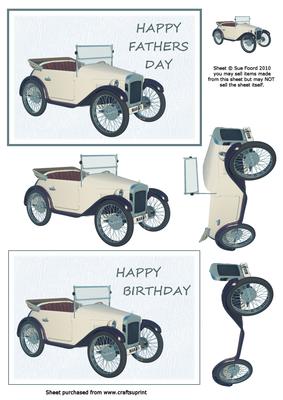 Vintage Car Topper Duo