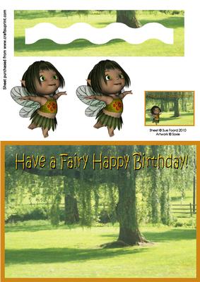 Fairy Happy Birthday - Wavy Penny Slider