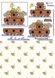 Noah's Ark with Animals Decoupage