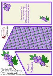 Purple Best Wishes Cascade Sheet